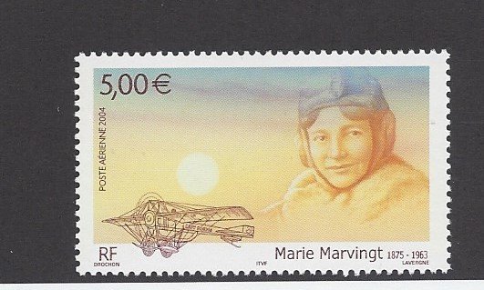 France, C66, Marie Marvingt - Pilot Airplane Airmail Single, **MNH**