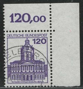 Germany Bund Scott # 1313, used, variation sheet printing