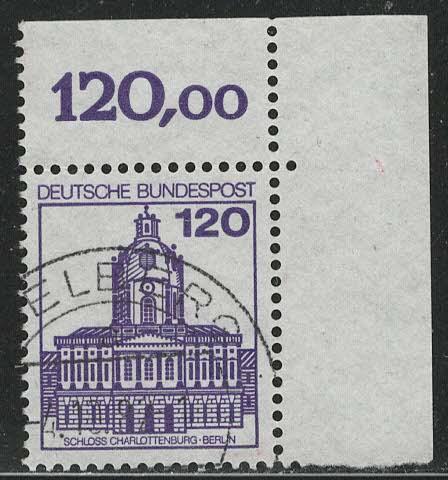Germany Bund Scott # 1313, used, variation sheet printing
