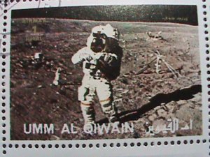 UMM AL QIWAIN STAMP -SPACE AND FIRST MAN ON THE MOON- COMPLETE LARGE CTO SHEET