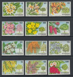 St. Vincent Sc 719-730 MNH. 1984 Flowers, complete set with Specimen Overprints