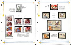 United States Stamp Collection in White Ace Album, 1993-1996 MNH in Mounts