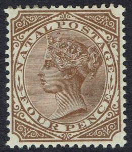 NATAL 1882 QV 4D WMK CROWN CA