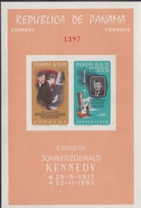 Panama # 461De, John F. Kennedy Imperf Souvenir Sheet, NH, 1/2 Cat.