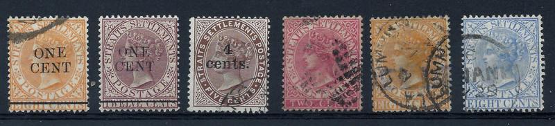 Straits & Settlements Selection of Earlies 1882-99