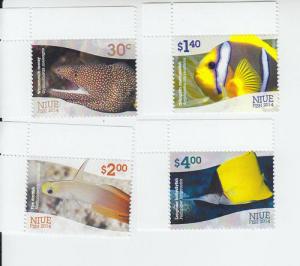 2014 Niue Fish (4) (Scott 900-03) MNH