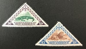 Mozambique - Wild Animals - triangle shaped stamps - LH