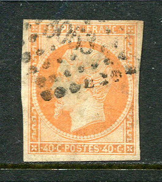 France Lot 6572 Empire Franc 1853 YVERT 16  40 Cent Jaune-Orange Postes Stamp 