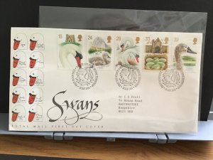 U.K 1993 Royal Mail First Day Cover Swans  stamp cover R31653