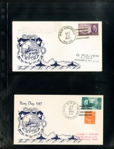 US Stamps Rare Group Of 8 Dorothy Knapp Fleet Covers From 1947 To 1951