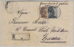 53705 - ITALY KINGDOM SASS 86 + 84 ON ENVELOPE from TRIPOLI LIBIA 1912-