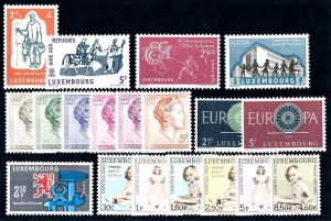 Luxembourg Luxemburg 1960 Complete Year Set  MNH