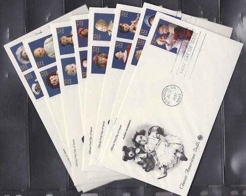 3151a-o American Dolls set of 8 Unaddressed PCS FDCs