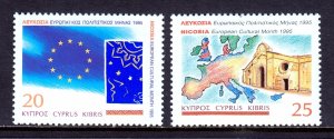 Cyprus - Scott #869-870 - MNH - Minor gum bumps - SCV $1.95