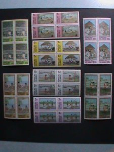 TOKELAU-1976-SC#49-56 LIVING STYLE OF PEOPLE IN COUNTRY MNH-BLOCK SET-VF