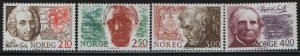 NORWAY 896-899 MNH   FAMOUS MEN SET 1986