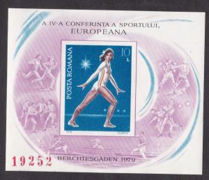 Romania # 2868 (footnote), European Sports Conference, NH, 1/2 Cat.