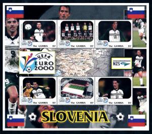 [95418] Gambia 2000 Euro 2000 Football Soccer team Slovenia Sheet MNH