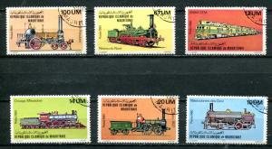 Mauritania 2002 Trains Locomotives Set 6 values Perforated Fine Used VF