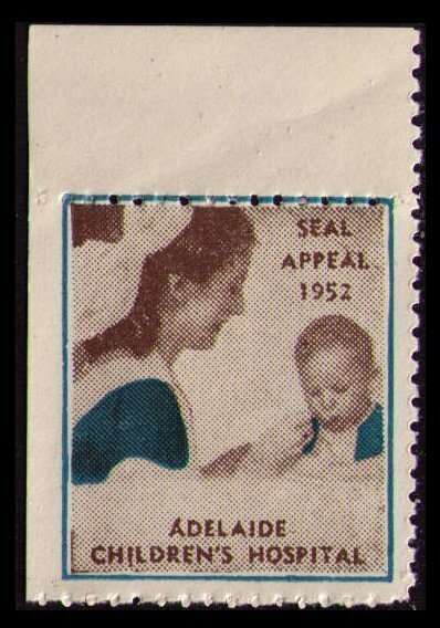 AUSTRALIA 1952 ADELAIDE CHILDREN'S HOSPITAL SEAL CHARITY TB CHRISTMAS CI...