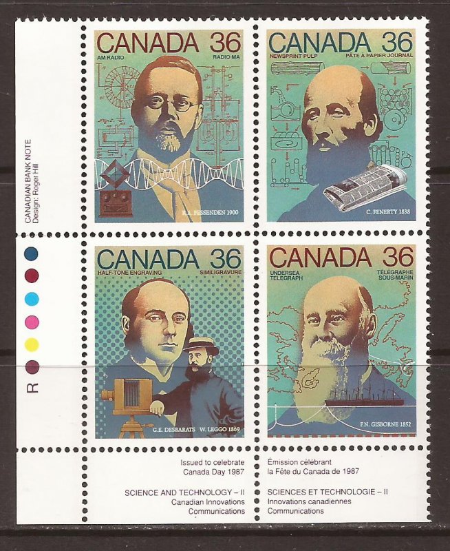 1987 Canada - Sc 1138a - MNH VF - PB LL - Science & Technology - 2