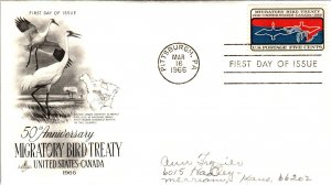 US 1306 Migratory Bird Treaty Artcraft Pencil FDC