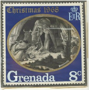 Grenada  1968 Christmas, 8c Botticelli original unique artwork unissued design