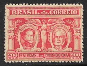 BRAZIL 1922 200r National Exposition Issue Sc 261 MLH