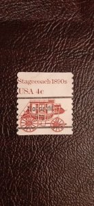 US Scott # 1898Ab; used 4c Stagecoach precancel from 1982; fine centering