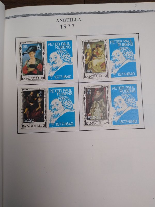 collection on pages Anguilla 1976-80 mostly complete most MNH PS: CV $115