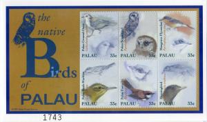 PALAU 554 MNH S/S SCV $4.00 BIN  $2.50 BIRDS