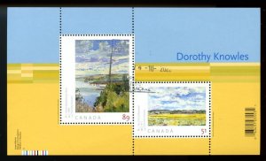 ? Dorothy Knowles 89c + 51c lite cancel Souvenir Sheet used Canada