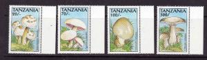 Tanzania-Sc#1008//1015-unused NH 1/2 set-Mushrooms-Fungi-1992-