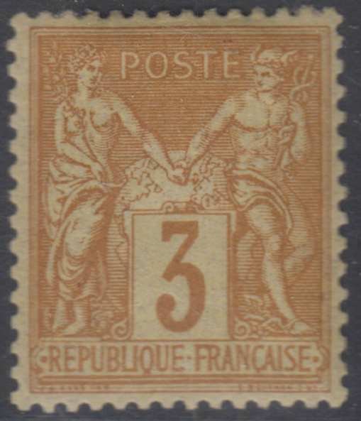 FRANCE 1878 PEACE & COMMERCE Sc 89 Yvert 86 KEY VALUE HINGED MINT F,VF €300.00 