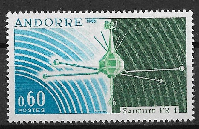 1966 French Andorra 171 FR-! Satellite MNH