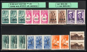 South West Africa SWA Stamps # 144-152 MNH VF