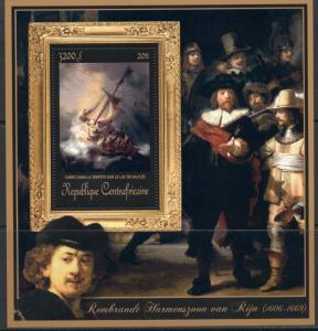 Central Africa Art Rembrandt van Rijn complete MNH stamp set 15 sheets