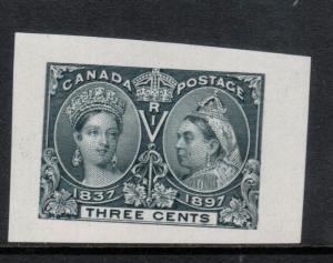 Canada #53 Extra Fine Trial Color Die Proof In Steel Blue On India Paper