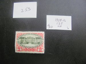AUSTRIA 1908-16 LH  SC 125 SINGLE  XF $20 (253)