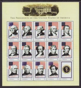 Liberia US Presidents Miniature Sheets MNH VF