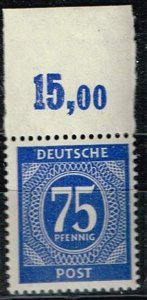 DDR 1946,Sc.#553 MNH, 1st Allied Control Council Issue. Plate print with margin