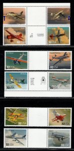 UNITED STATES SC# 3142 COMP SET VERT GUTTER PAIRS VF/NH