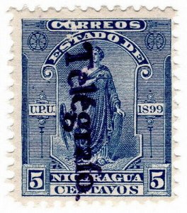 (I.B) Nicaragua Telegraphs : 5c Blue (1899)