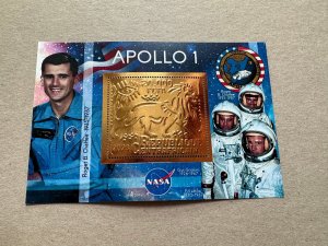 Space Apollo 1  2023 year 6 blocks Foil. Bronze perforated  NEW MNH**