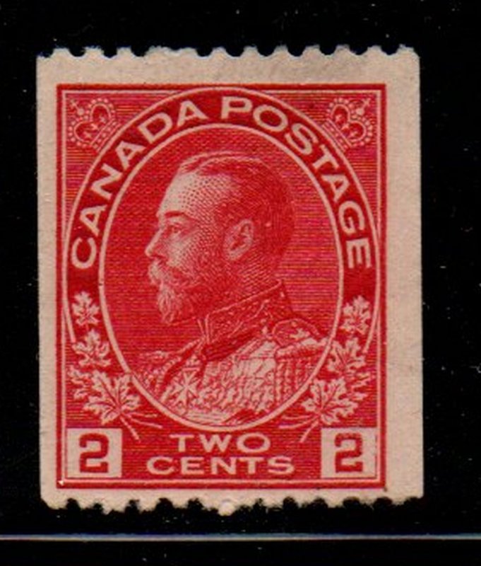 Canada Sc 132 1915 2 c carmine G V Admiral coil stamp mint NH