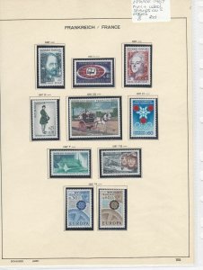 France 1967 MM+Used Stamps On 2 Pages Ref: R6806