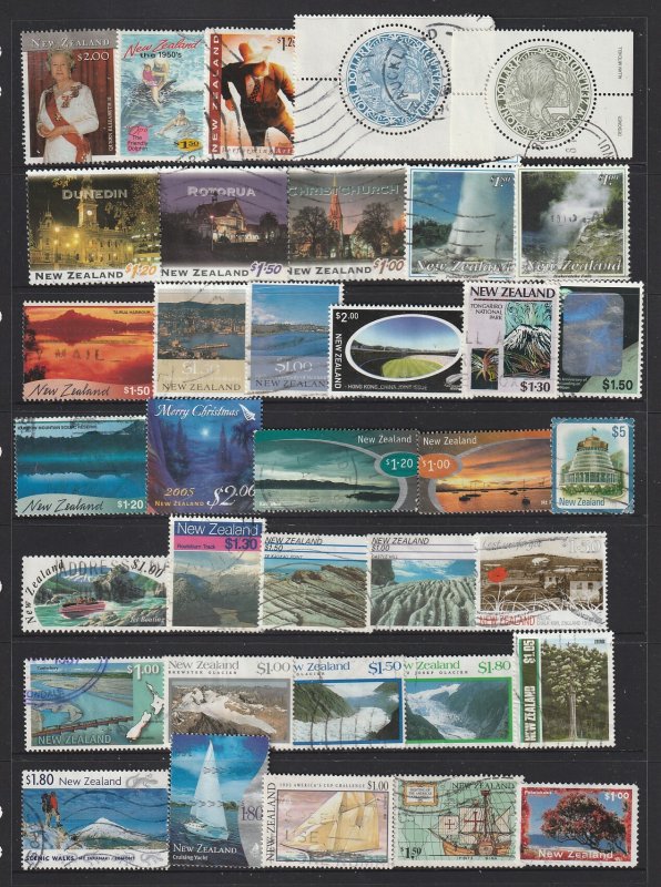 New Zealand A Small Collection Of Used Decimal High Values