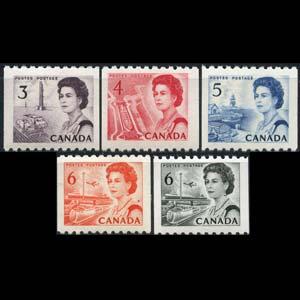 CANADA 1967 - Scott# 466-8B Queen Set of 5 NH