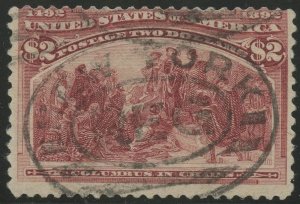 #242 FINE USED NY REGISTRY CANCEL CV $650 BS3307