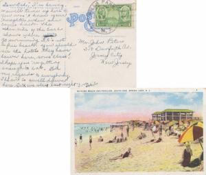 United States Jersey Villa Park 1937 4c-bar  1910-1940  PPC (Bathing Beach an...